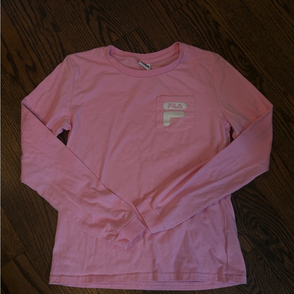 Fila Kids Long Sleeve Tee in Soft Pink